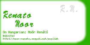 renato moor business card