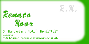 renato moor business card